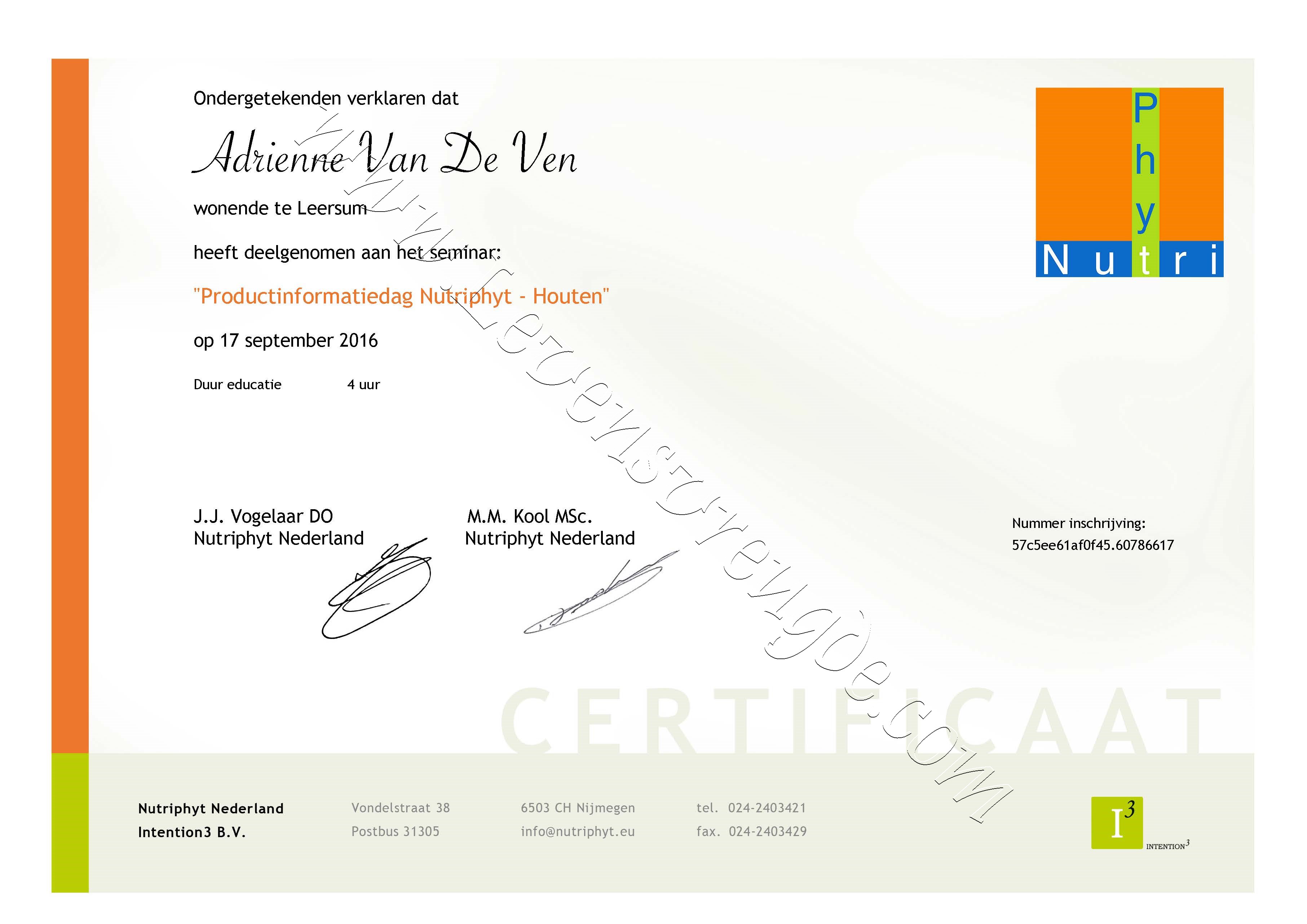 Productinformatiedag Nutrphyt - Houten